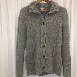 L.L. Bean Chunky Cable Knit Cardigan